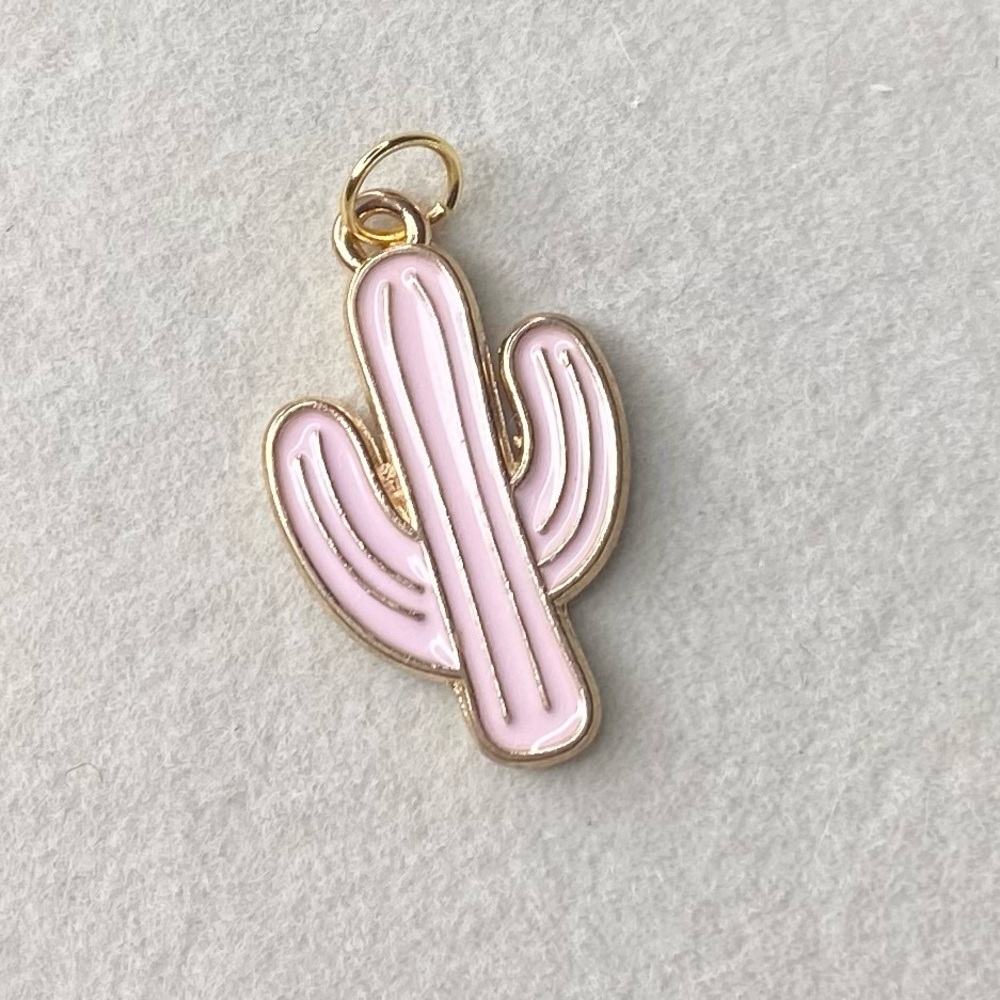 Golden Cactus Charm-baby pink - Picture 2 of 4